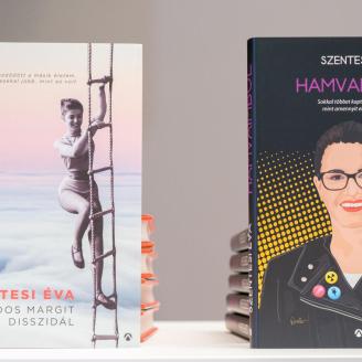 Kép a "Könyvekkel a mentális egészségért" nevet viselő programunkról, Szentesi Évával