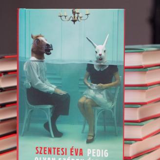 Kép a "Könyvekkel a mentális egészségért" nevet viselő programunkról, Szentesi Évával